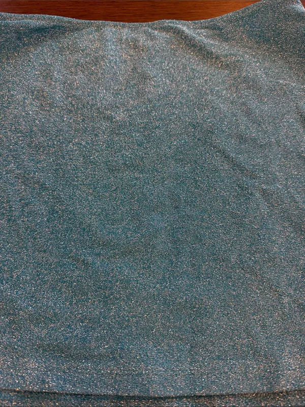 VICTORIA'S SECRET Blue Swim Shimmer Cover Up Mini Skirt Size Medium - C27-111 - Image 4