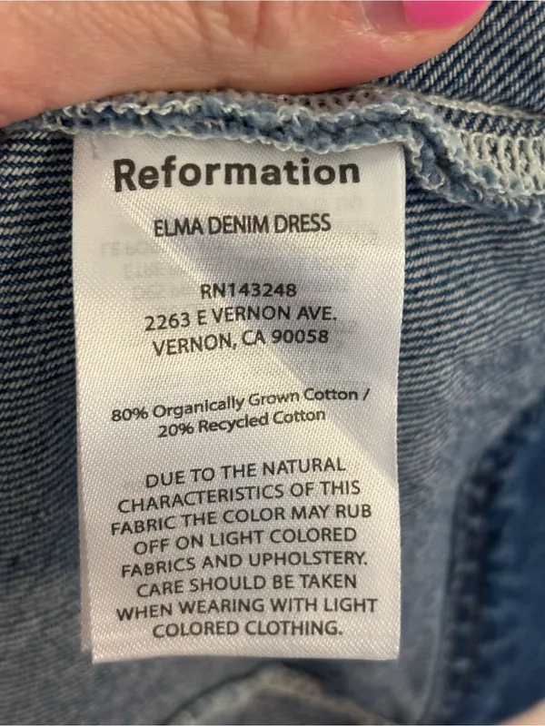 REFORMATION Elma Denim Mini Dress - Image 6