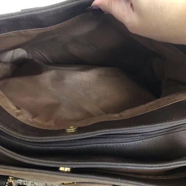 DVF Brown Multi-tone Faux‎ Suede Overnight Bag - Image 8