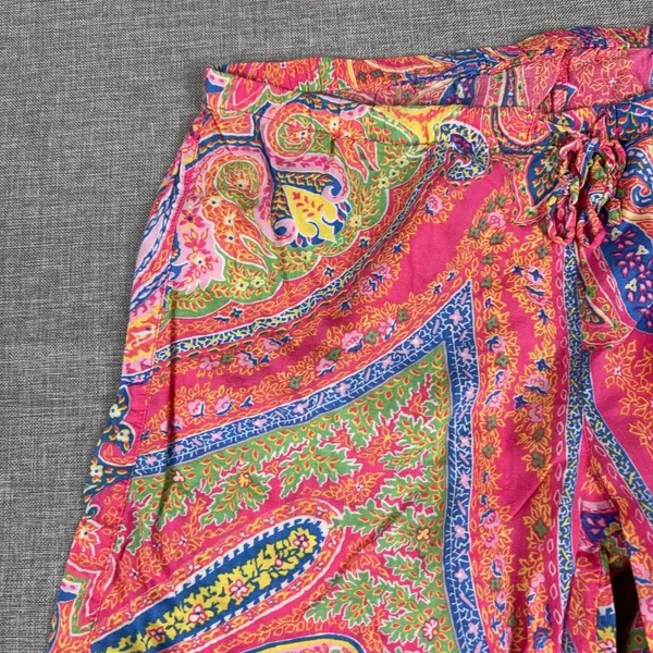 Lauren Ralph Lauren Paisley Capri Pants Womens Medium Elastic Waist - Image 3