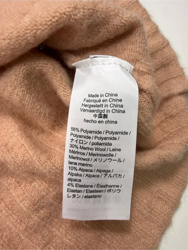 J. Crew Merino Wool Blend Peach Scoop-Neck Sweater with Subtle Sparkle - Image 6