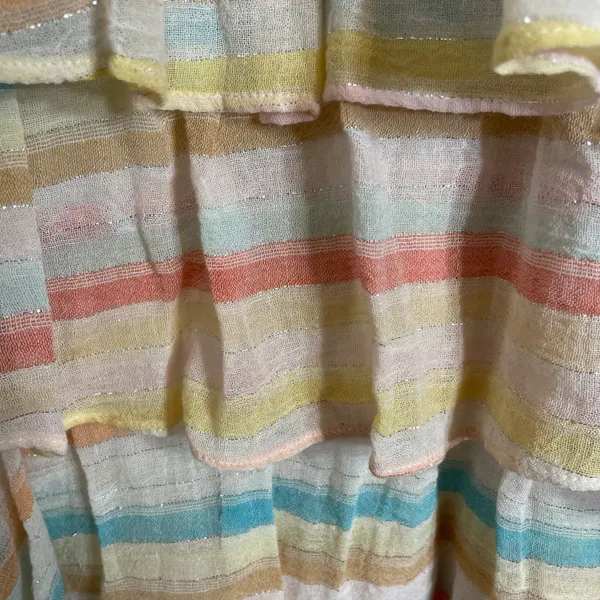 Lovers + Friends Tiered Ruffle Striped Mini Dress - Image 9