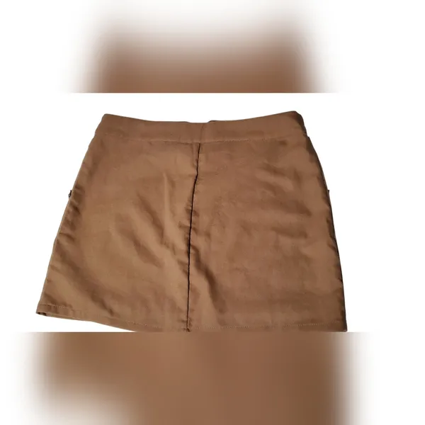English Rose Tan Studded Mini Skirt Size:L - Image 4