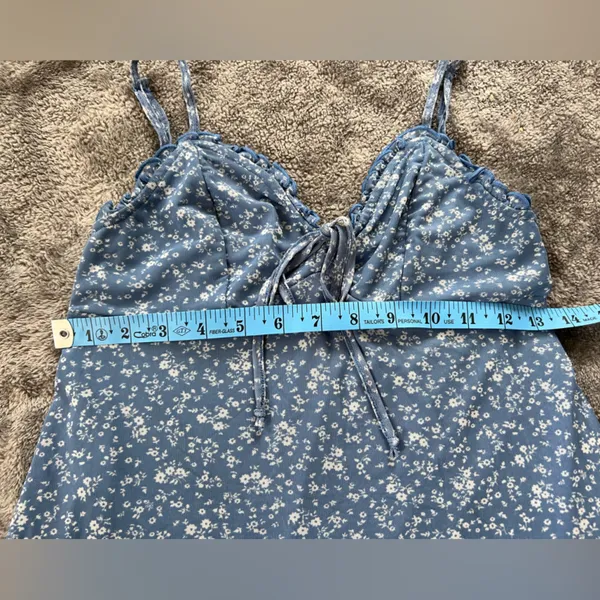 American Eagle Blue Floral Slip Dress babydoll style - Image 6