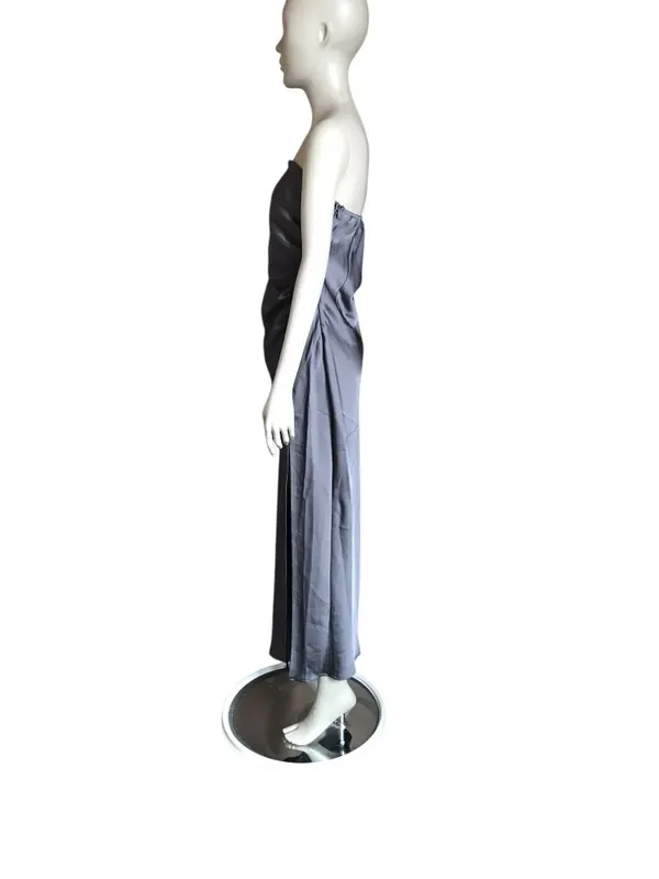 NWT Hello Molly Charcoal Gray Strapless Maxi Dress - Image 5