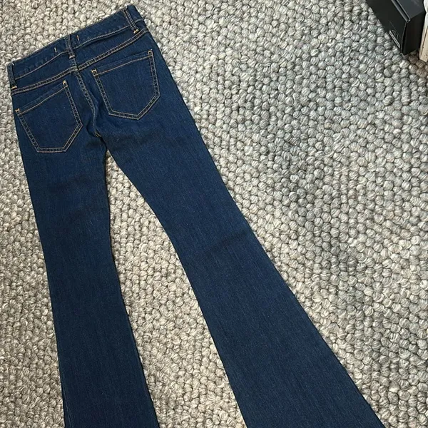 Free People Blue Denim Western Bell Bottom Flare Jean Size 24 - Image 9