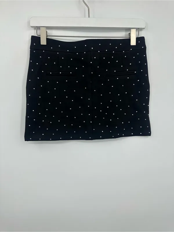 Edikted Black Rhinestone Mini Skirt Size Small Grunge New With Tags - Image 8