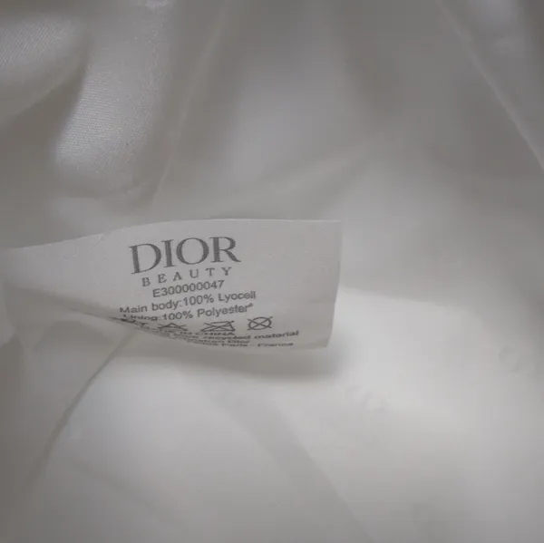 Dior White Makeup Cosmetic Trousse Pouch Bag Top Handle Clutch New No Tag - Image 10