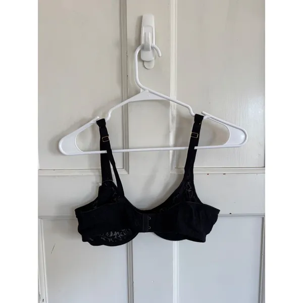 NWT Donna Karan Intimates black‎ lace unlined underwire bra size 36C - Image 6