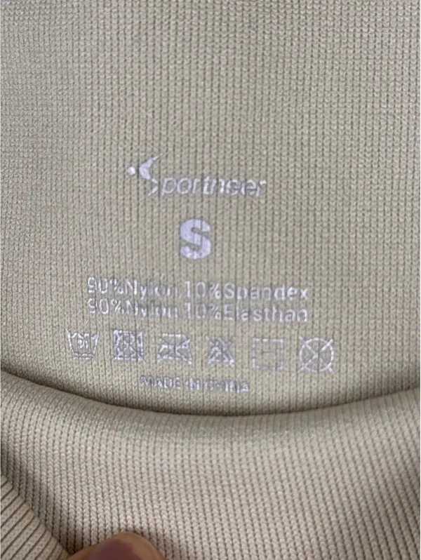 Sportneer Seamless Ribbed High Waist Leggings Sage Green Women’s Small Yoga - Image 4