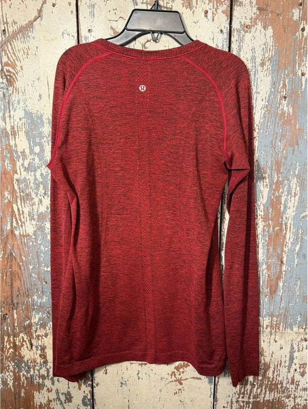Women's Lululemon Swiftly Tech Long Sleeve Red Crew shirt size 8 - Image 5