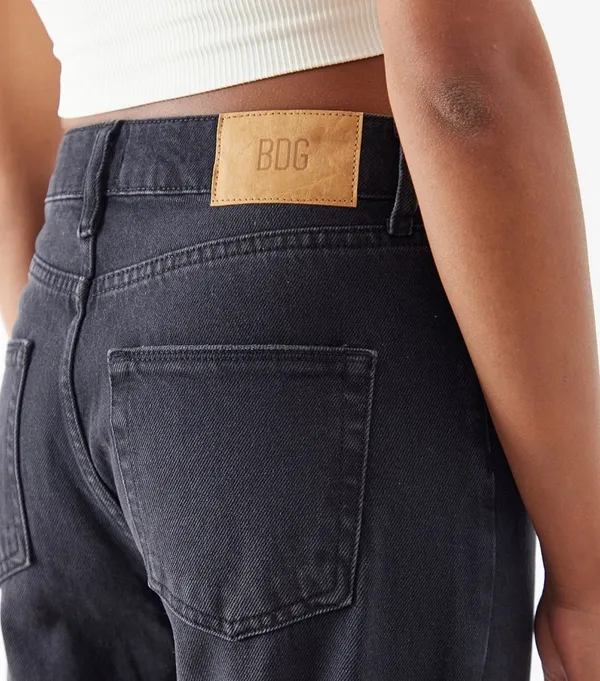 Urban Outfitters Straight Leg Mom Jeans - Dark Grey - Image 3