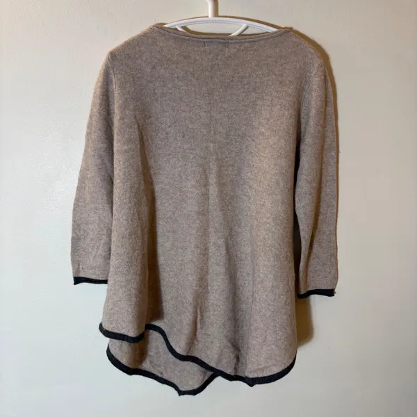 Philosophy by Dane Lewis 100% Cashmere Asymmetrical Hem Sweater Size‎ Large - Image 7