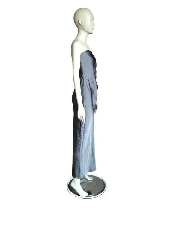 NWT Hello Molly Charcoal Gray Strapless Maxi Dress - Image 3