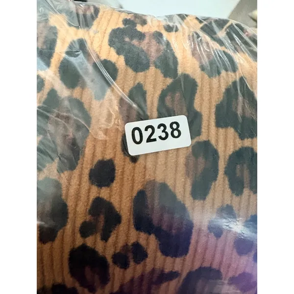 Shein Curve Leopard Print Corduroy‎ Pinafore Jumper Dress Brown Black 0XL Plus - Image 4