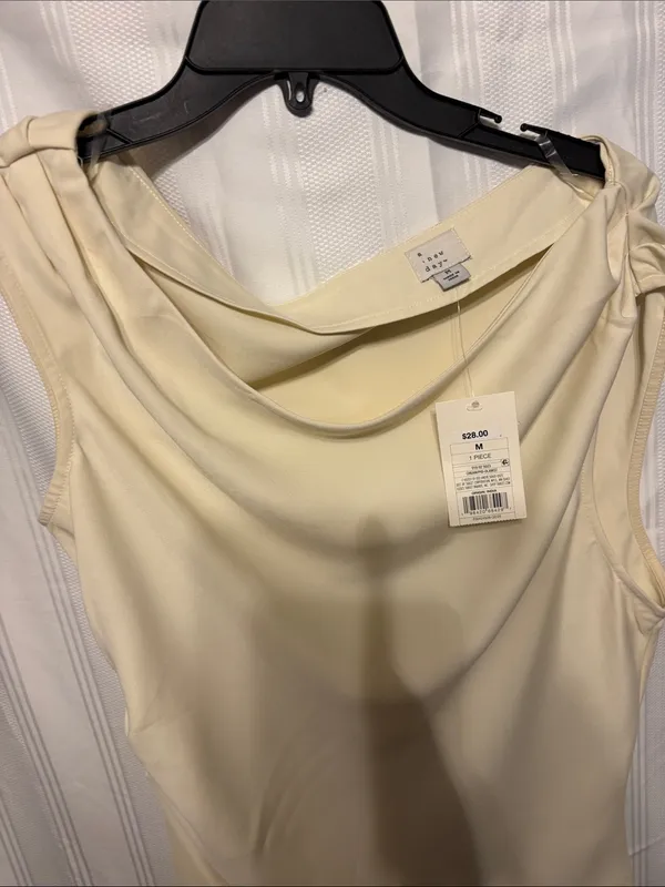 a new day Cream Drape Neck Sleeveless Camisole - Image 4