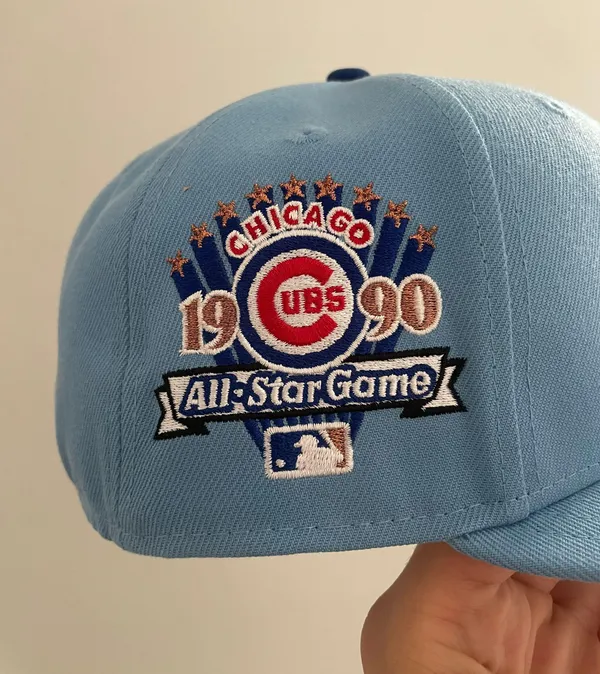 New Era Burdeens blue brims fnf 0.5 blastoise Pokémon Chicago cubs size 7 1/8 brand new - Image 4