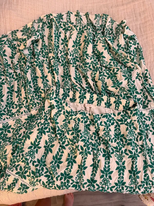 Skies Are Blue green floral maxi skirt S - Image 7