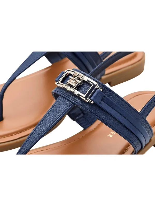 NWT Tommy Hilfiger Womens Cruman Emblem Sandals TWCRUMAN Dark Blue 6.5M - Image 2