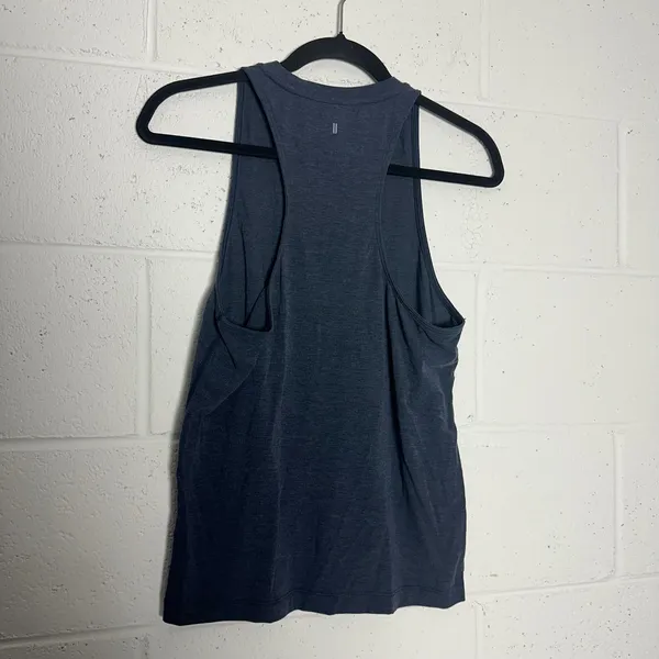 NOBULL Womens Racerback Tank Top Heather Navy Blue High Neck Training Shirt XS - Image 2