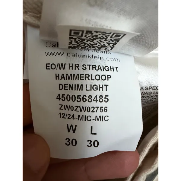 Calvin Klein Jeans High Rise‎ Carpenter Straight Jeans W30 x L30 - Image 8