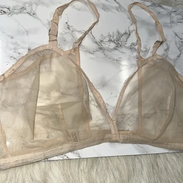 KLEINERTS vintage sheer Mesh Nude Bralette size 34 - Image 2