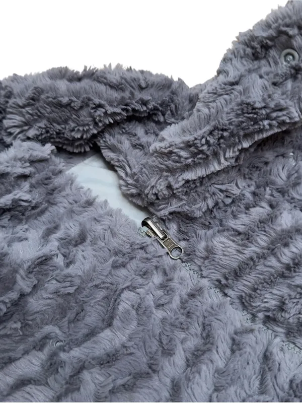 Patagonia Los Gatos High Pile Fleece Jacket Gray Full Zip Cozy Women’s Small EUC - Image 8