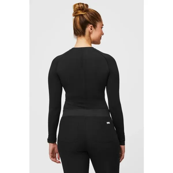 Figs Salta Seamless Long-Sleeve Underscrub in Black Size Small - Image 2