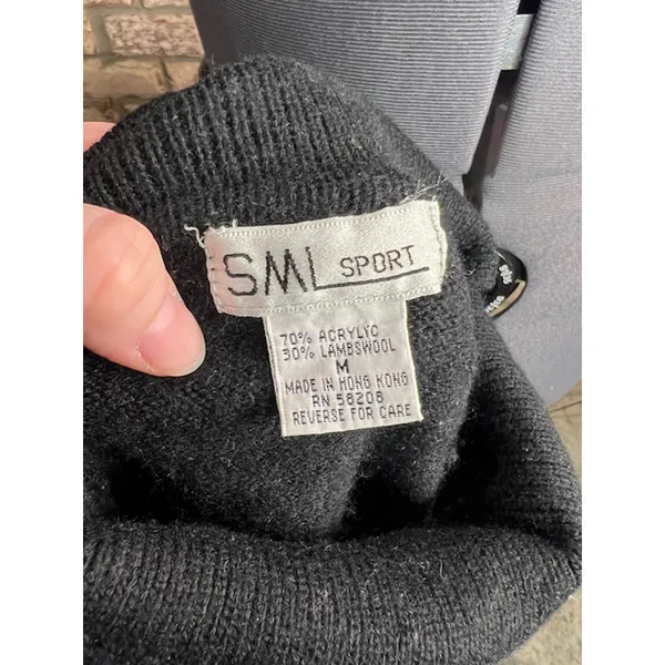 sweater turtle neck ribbed black Size M - Image 8