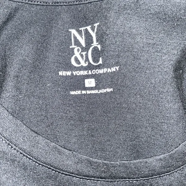 New York & Co Size M Black Cuffed T Shirt Dress - Image 8