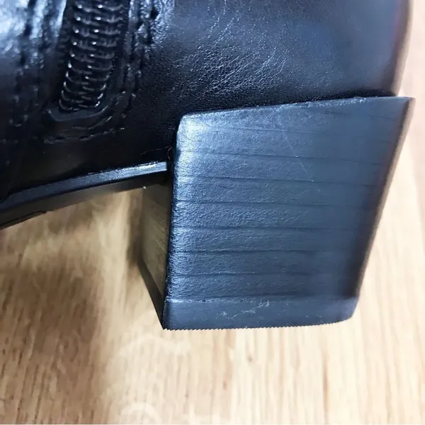 NATURALIZER Gaby Black Leather Western Midi Boot Bootie Block Heel Size 5‎ New - Image 10