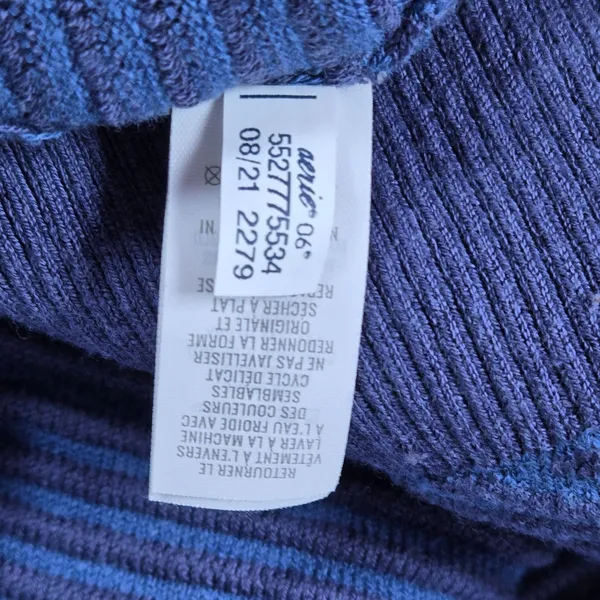 OFFLINE by Aerie Home Stretch Ribbed Sweater Quarter Zip Blue Pullover Sweater L - Image 7