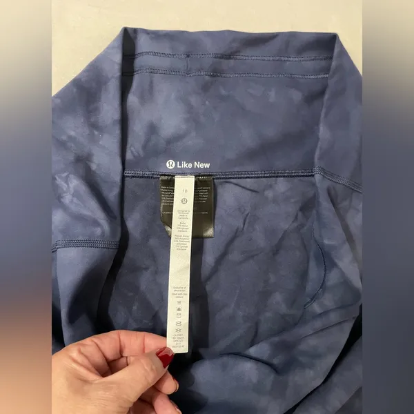 Lululemon Wunder Train High Rise 25” tights Diamond Dye Shade Naval Blue size 18 - Image 10