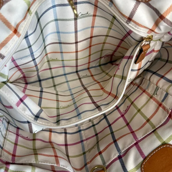 y2k COACH 2007 11791 Heritage Striped Tote Handbag - Image 11