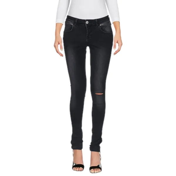 Anine Bing Double Zipper Skinny Jeans - Charcoal - 26 - Image 2