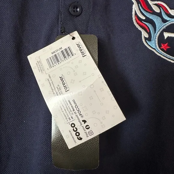 NFL Navy Polo Shirt with Team Logo - Image 4