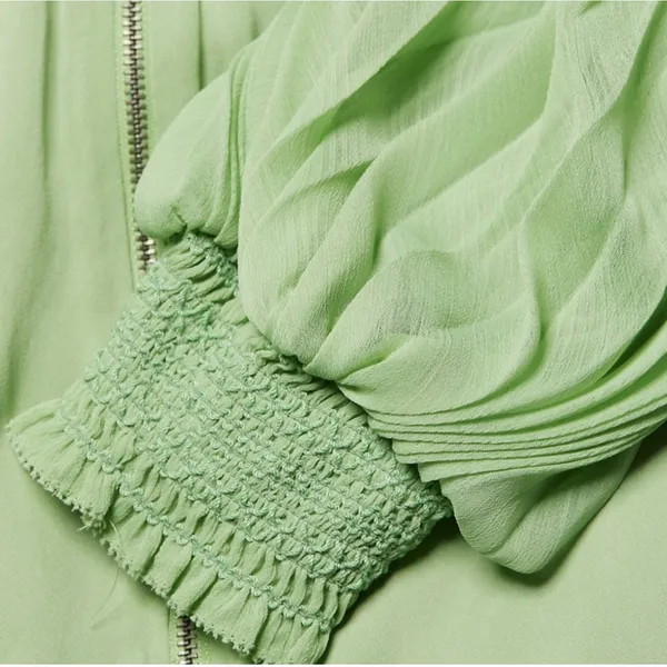 NWT Alice + Olivia Antonette‎ Crew Neck Mini Dress Color: Sea-foam Sz XS $465 - Image 6