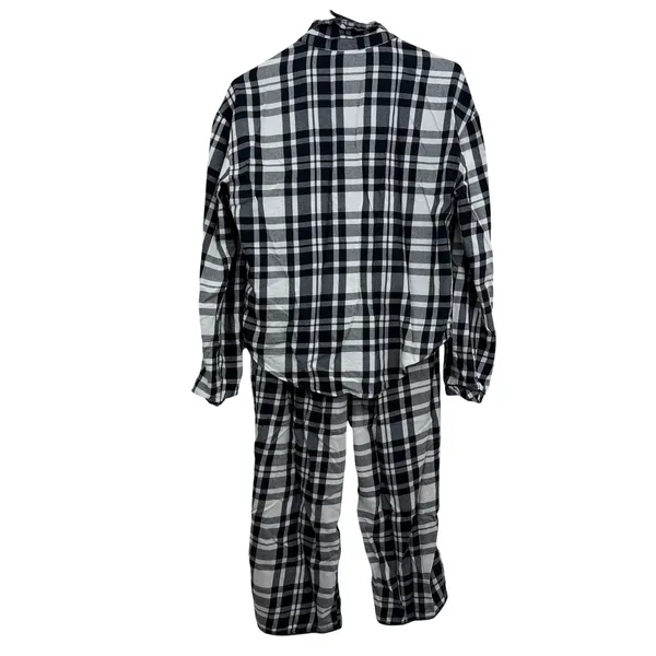 Victoria's Secret Pajamas Womens XS Black White Plaid Flannel Sleepwear Set - Image 6