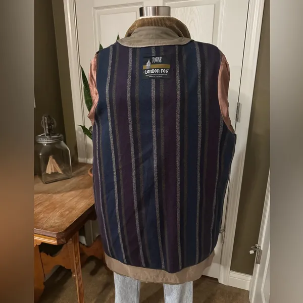 Vintage Barn Coat Corduroy‎ Collar Plaid Lining Size 12 - Image 14