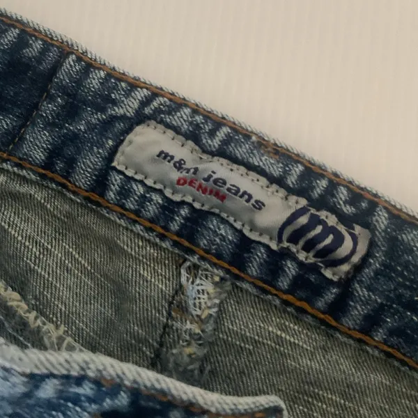 Vintage Mudd Jeans Denim Mini Skirt Y2K Low Rise Acid Wash Blue Juniors - Image 5
