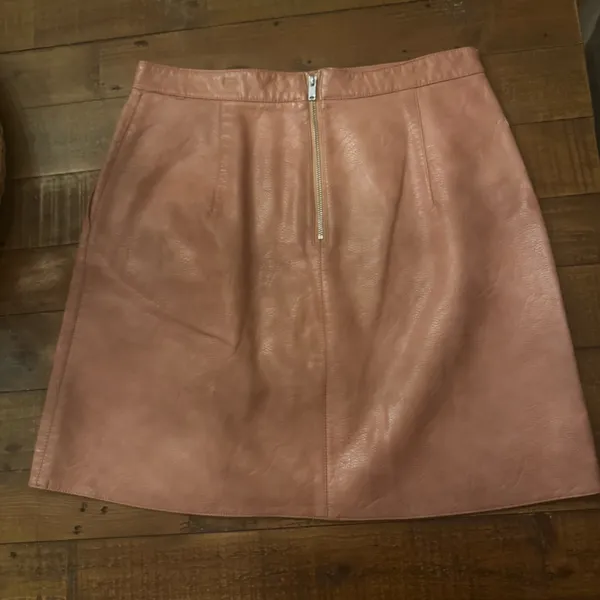 ZARA‎ Blush Leather Mini Skirt - Image 3