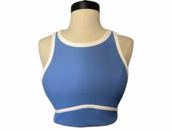 ✨WILO The Label Blue and White Sports Bra Crop Small Top✨ - Image 4