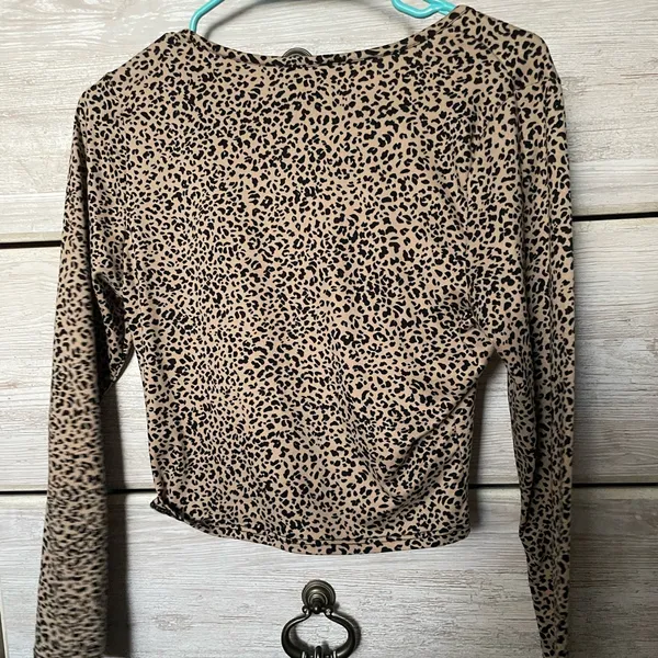 Cheetah print long sleeve shirt Brown - Image 3