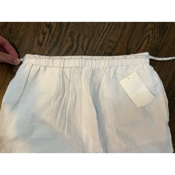 Vitamin A White Shorts 100% Linen Swim Coverup Pull On NEW Sz XS NWT - Image 6