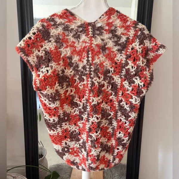 Handmade Crochet Sweater Size M - Image 2