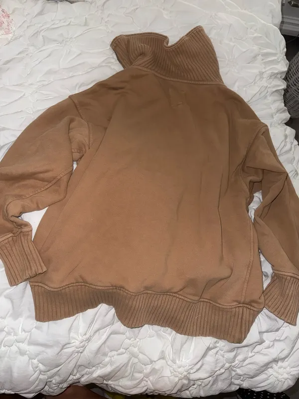Aerie Brown Zip Sweatshirt - Image 2