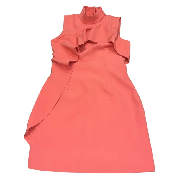 Keepsake The Label Coral Pink Sleeveless Ruffle Open Back Mini Dress 6 Medium - Image 6