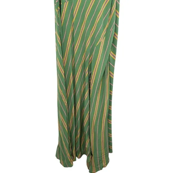 ASTR the Label Size Small Maxi Dress Olive Green Stripe V Neck Flowy Vacation - Image 11