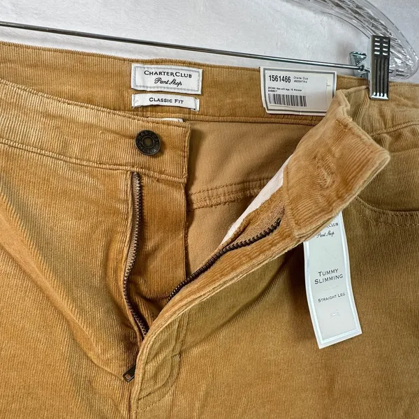 Charter Club Classic Fit Corduroy Pants Warm Tan Toffe Straight Leg 16 - Image 5