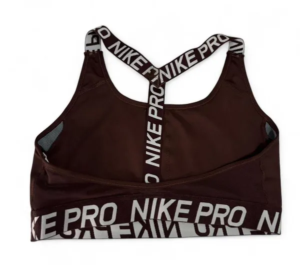 Nike Pro Sports Bra Womens XS Brown Athletic T-Back Support Training Performance - Image 2